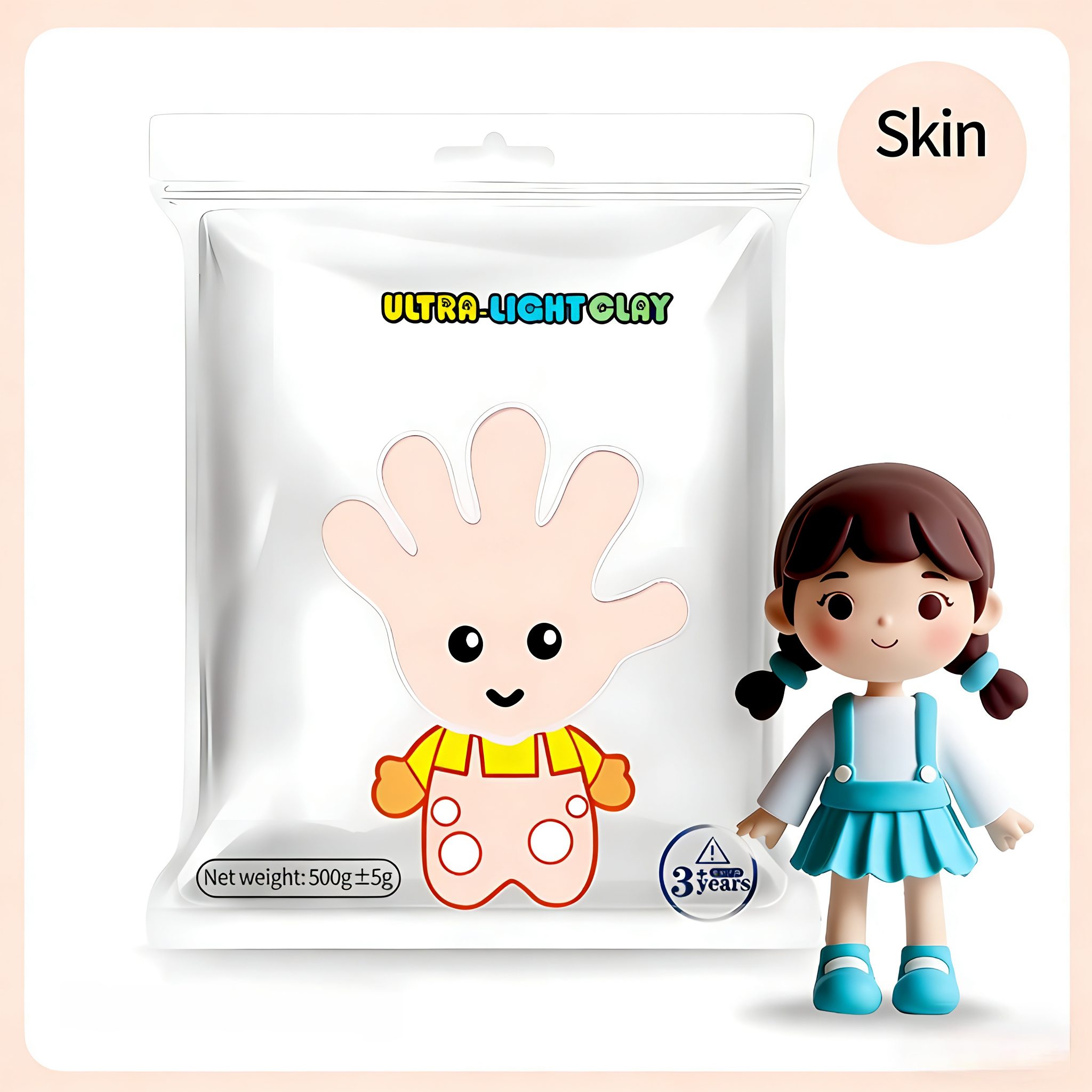 500g/Bag(1.1lbs) Ultra Light Air-Dry Clay